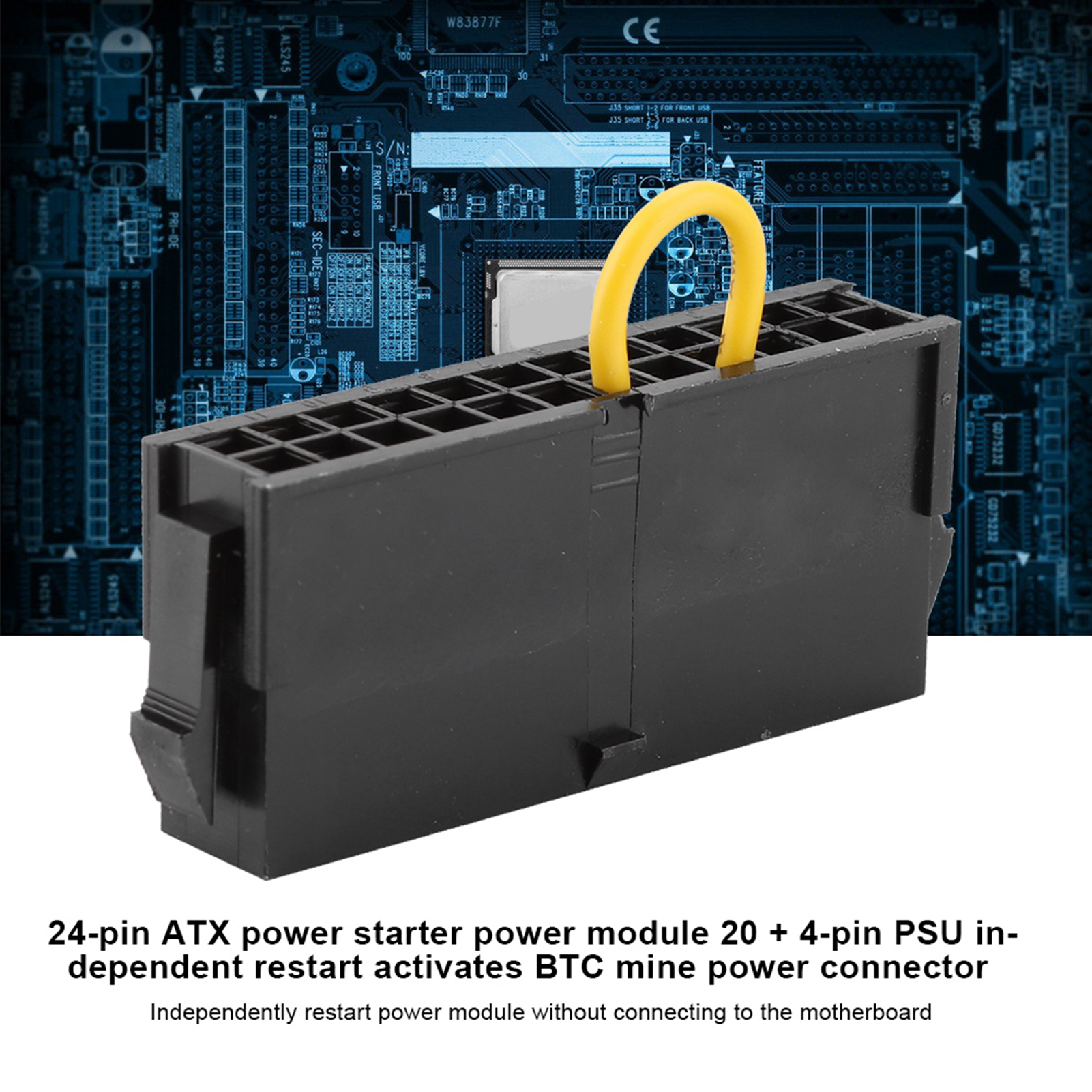 Bộ Nguồn máy tính ATX khởi động mô-đun điện 20 + 4 pin PSU khởi động lại connecter Máy đào BTC