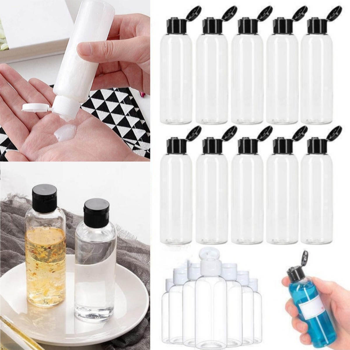 Cleaning Bottle Toiletries Jars Refillable Bottle Empty Bottle Makeup Bottle Travel Storage Bottles