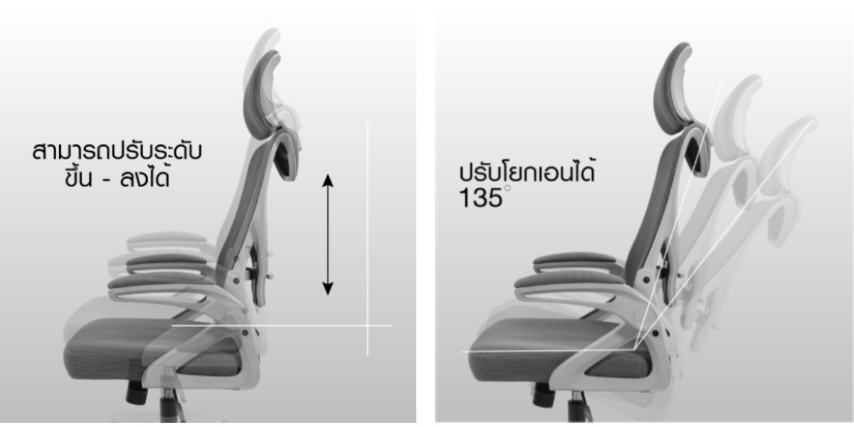 เก้าอี้เพื่อสุขภาพ  เฟอร์ราเดค Friendly สีเทา_1