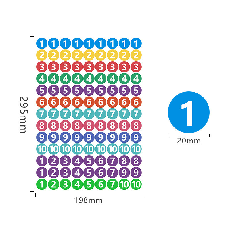 Round Circle Bulat Dot Self Adhesive Color Label Remark Code Gift Packaging Colour Sticker Assorted Size 彩色圆点标签 圆形空白贴纸
