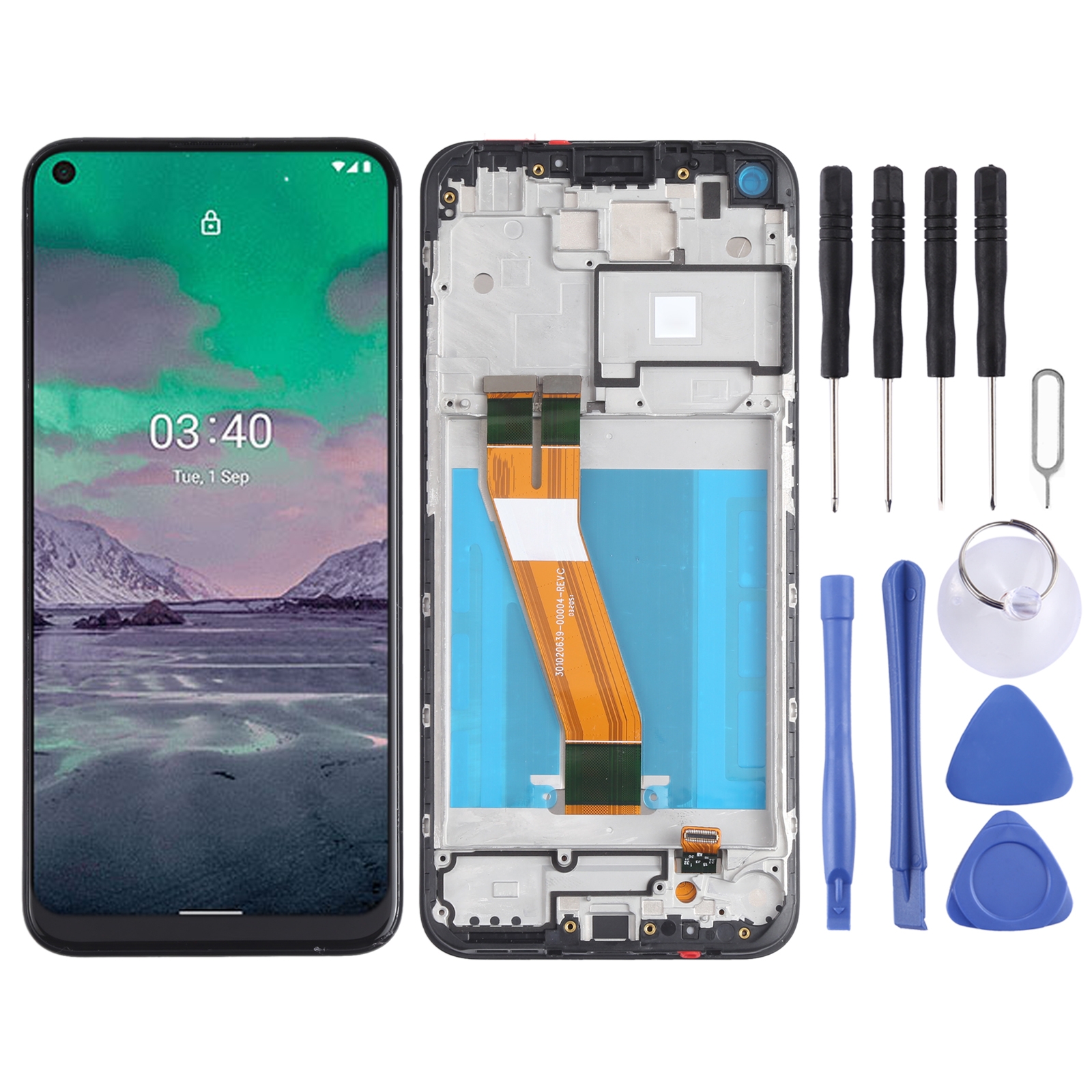 Màn hình lcd và bộ số hóa lắp ráp với khung đầy đủ cho nokia 3.4 / 5.4 ta-1288 ta-1285 ta-1283 ta-1333 ta-1340 ta-1337 ta-1328 ta-1325