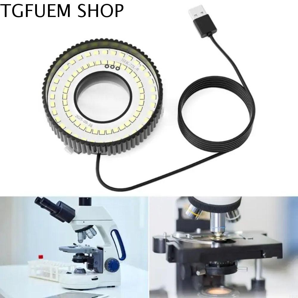 TGFUEM Đèn LED trắng Đèn LED cho kính hiển vi Ánh sáng dưới đáy Độ sáng có thể điều chỉnh Đèn vòng cho kính hiển vi Ánh sáng bổ sung Cấp nguồn qua USB Đèn kính hiển vi Kính hiển vi sinh học
