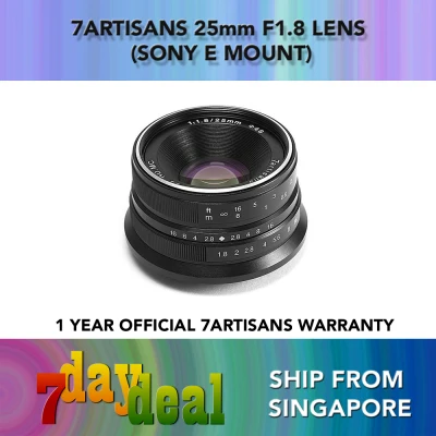 7artisans 25mm f1.8 f/1.8 (Sony E mount) (Black or Silver) Wide Angle Prime Lens
