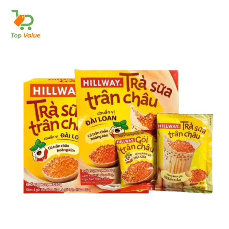 Combo 2 hộp trà sữa trân châu Hoàng Kim Hillway 2331981770 chuẩn vị Đài Loan Thanh lý date