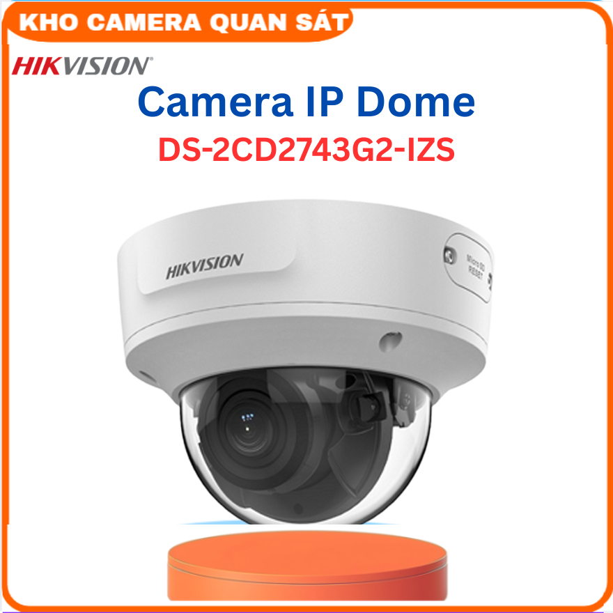 Camera IP HIKVISION Dome 8.0 Megapixel DS-2CD2783G2-IZS hồng ngoại 40 mét, Phát hiện xâm nhập, trèo rào