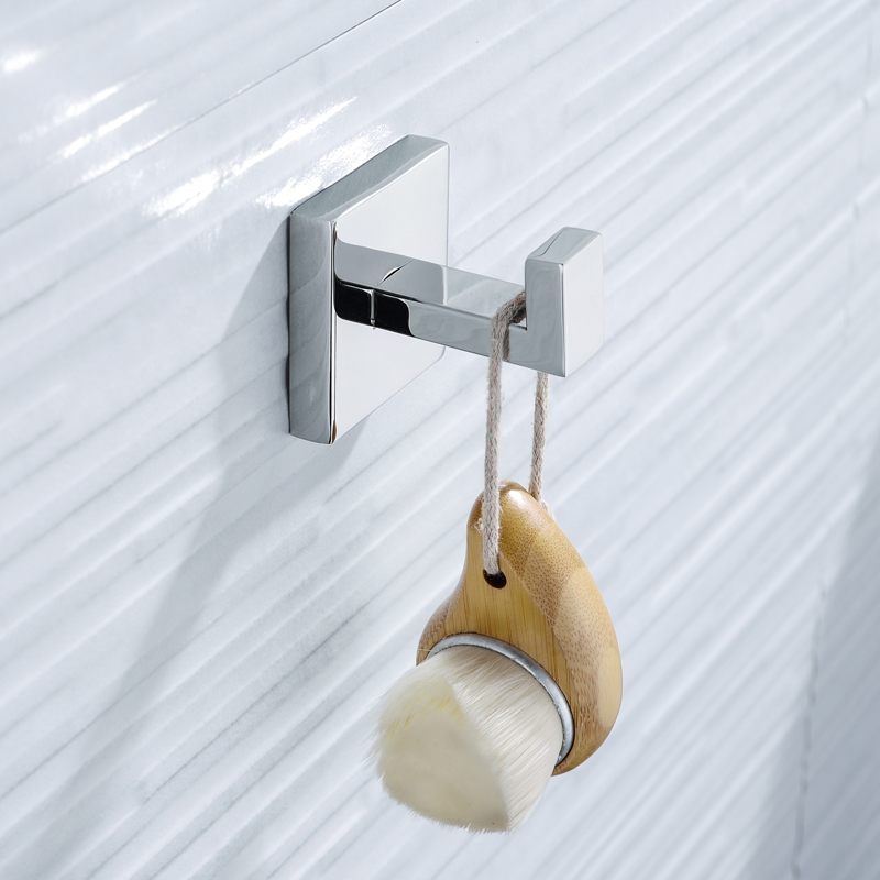[ZBER] Bathroom Accessories Stainless Steel Polished Square Paper Holder Toilet Brush Holder Robe Hook Toilet Brush Holder Towel Ring ☆ ราคา  7,273 บาท*ส่งฟรี