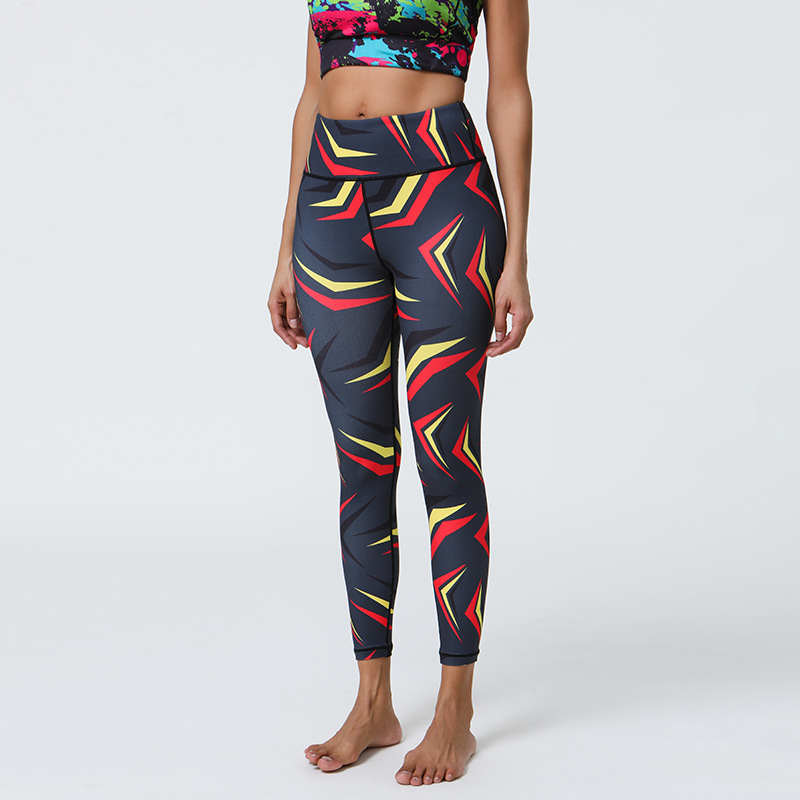 Women's High Waisted Yoga Pants Print Tummy Control Stretch Fitness Leggings Breathable Booty Lift Workout Gym Sports Leggings - 2