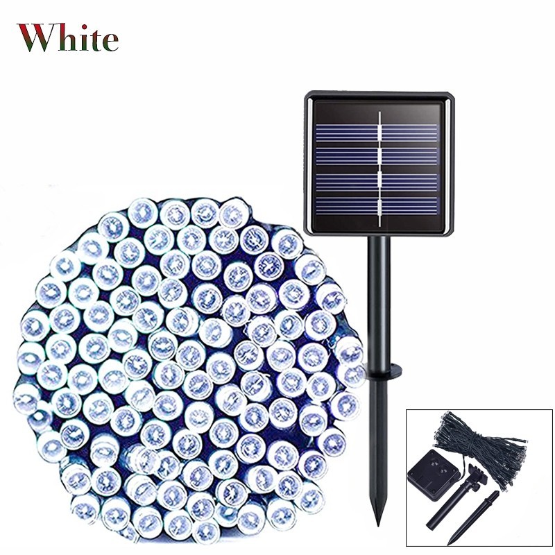 Solar Christmas Lights Pasko Decoration 12M 100 LEDs Outdoor Waterproof Fairy String Lights for Garden Yard Home Family Party