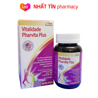 Viên uống vitamin tổng hợp Vitalidade Pharvita Plus bồi bổ cơ thể tăng thumbnail
