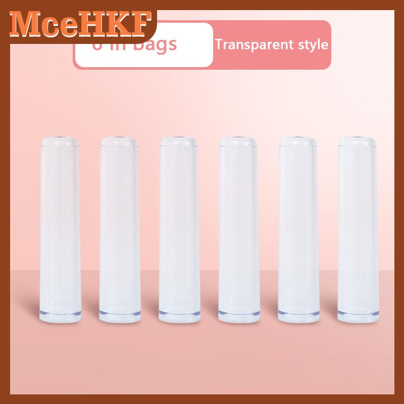 ❤❤❤Hot Sale MceHKF 6PCS Transparent Candy Color Plastic Pencil Extender Pen Protector Cap Pencil Cap Pencil Cover For Student Children Stationery