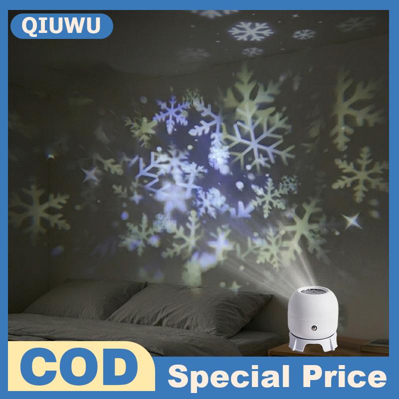 QIUWU Led đại dương ánh sáng máy chiếu 360 ° xoay năng động ánh sáng ban đêm USB powered môi trường xung quanh đèn chiếu sáng trang trí cho trò chơi phòng khách