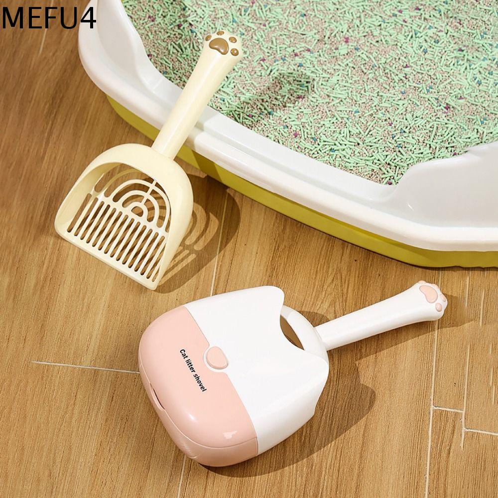 MEFU4 Nhựa Dụng cụ xúc rác cho mèo với thùng lọc cát Gắn tường Máy sàng cát cho thú cưng Thực tế Khoảng cách thô/mịn Xẻng cho mèo Dùng cho hộp vệ sinh