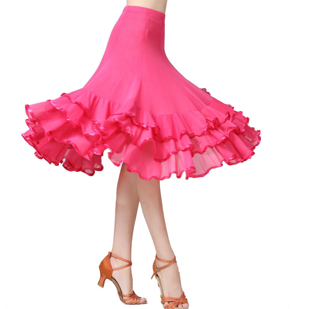 BNWEAR Dancing Skirt, Dance Costume Tango Flamenco Dress Pleated