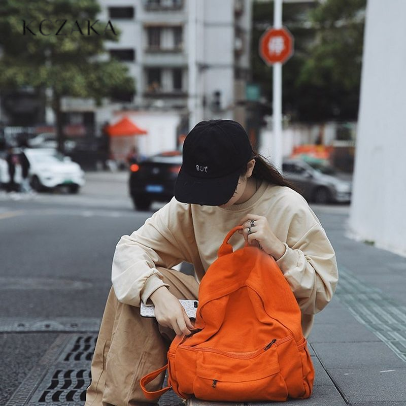 Kczaka đi chơi sức chứa lớn ba lô cứng nhiều màu sinh viên ba lô đi học đơn giản mới