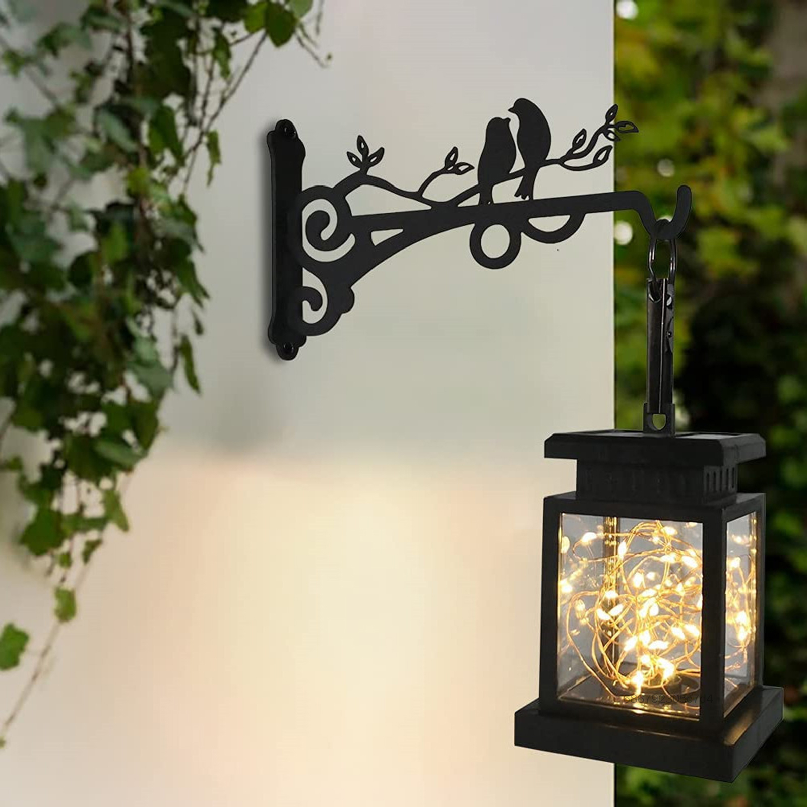 Black Iron Outdoor Hanging Brackets Wall Hook Hanging Plant Brackets for Indoor Outdoor Decoration LYNN-MY Harga 47 Ringgit*Penghantaran Percuma