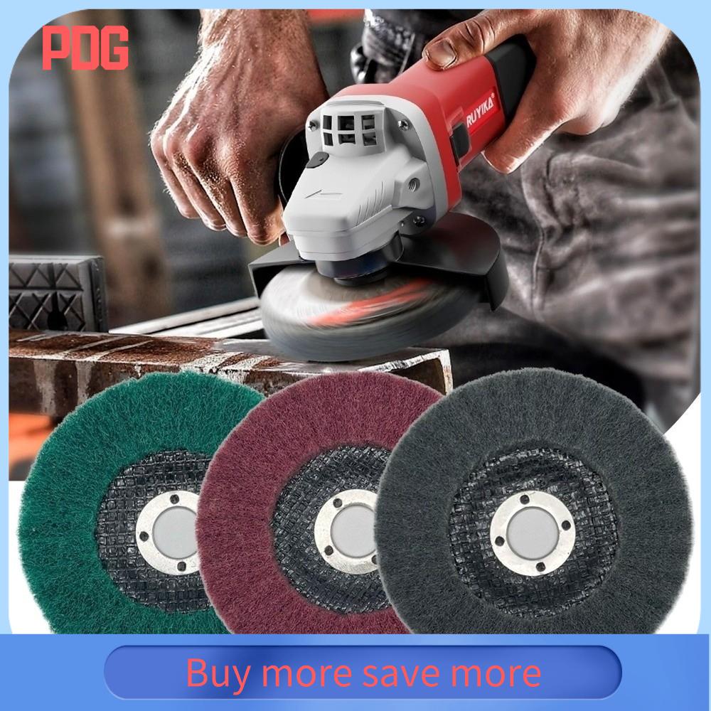 PDG 4,5" 115mm Bánh xe đánh bóng Bàn chải rửa chén Sợi nylon Đĩa mài đánh bóng mài mòn Bền bỉ Bánh mài phẳng Máy mài góc