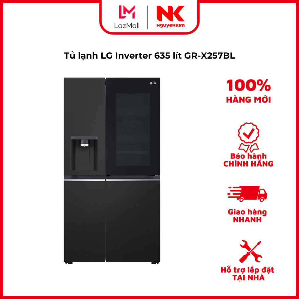 Tủ lạnh LG Inverter 635 lít GR-X257BL