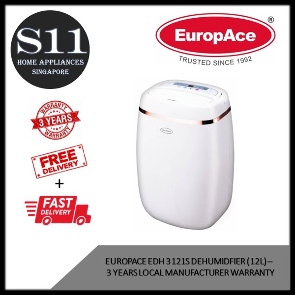 EUROPACE EDH 3121S DEHUMIDFIER (12L) –  3 YEARS LOCAL MANUFACTURER WARRANTY - BULKY Singapore