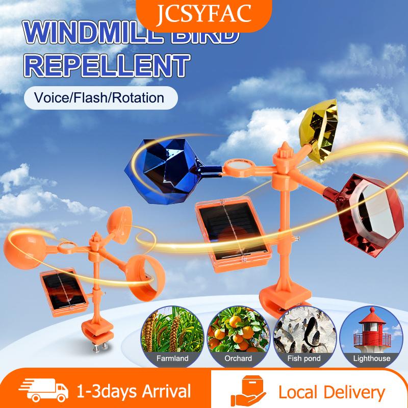 【JCSYFAC】 Vườn Rau lĩnh vực siêu âm năng lượng mặt trời Bird Pest Repeller xoay phản xạ ổ đĩa đi Chim
