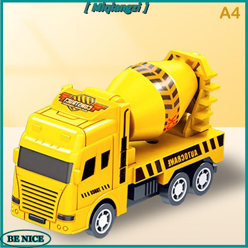 [miqiangzi] Trẻ em Đồ chơi xe hơi quán tính vệ sinh xe tải mô hình kéo trở lại kỹ thuật quân sự Xe chữa cháy động cơ bé trai đồ chơi cho trẻ em Quà tặng - 3