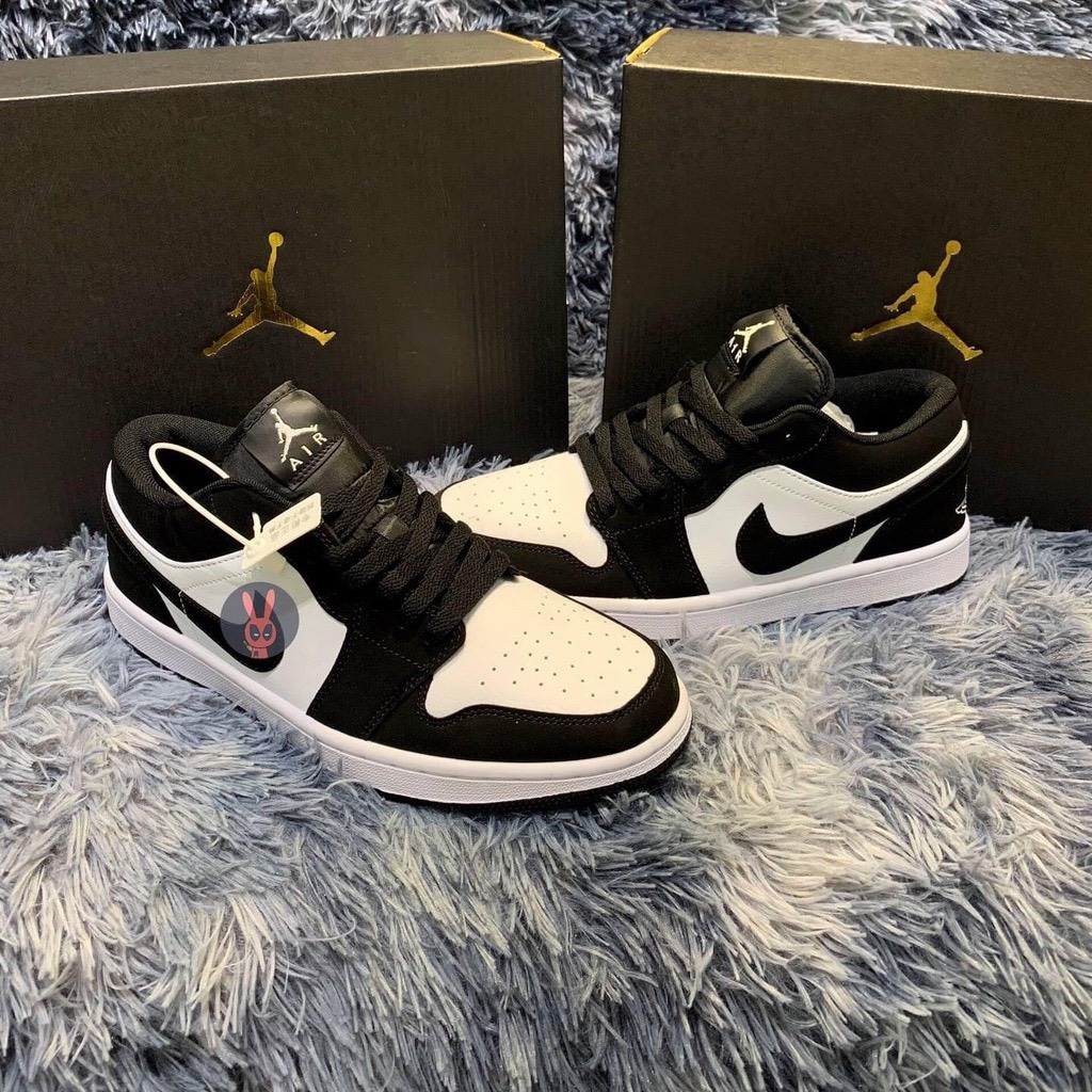 Giày Sneaker Jd1 Low panda đen trắng, JD1 jodan bản đẹp Cổ Thấp full sz Nam Nữ