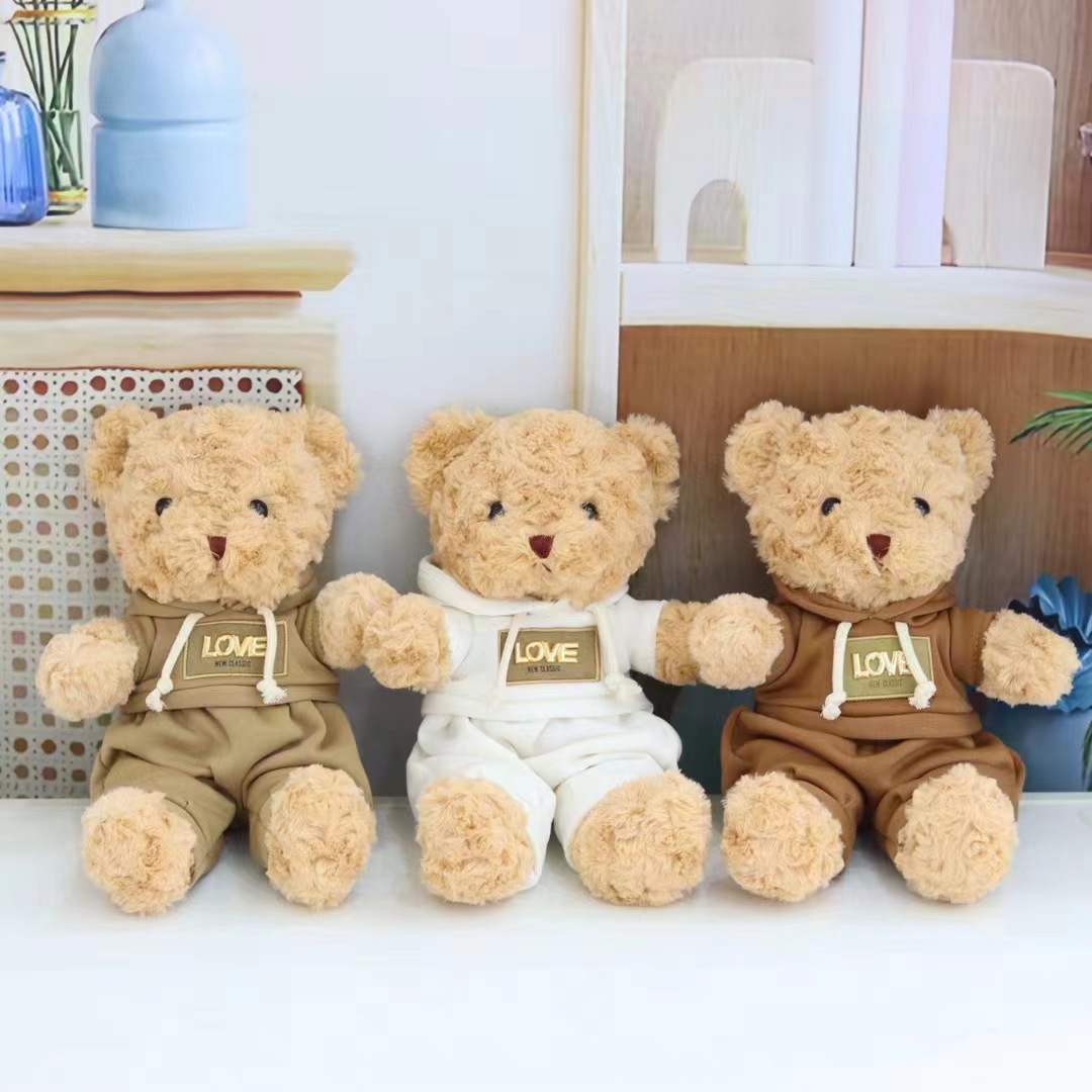 AL Mặc Quần Áo Sáng Tạo Gấu Gấu Bông Búp Bê Đồ Chơi Sang Trọng Gấu Ôm Quà Sinh Nhật Có Thể Thêm LOGO