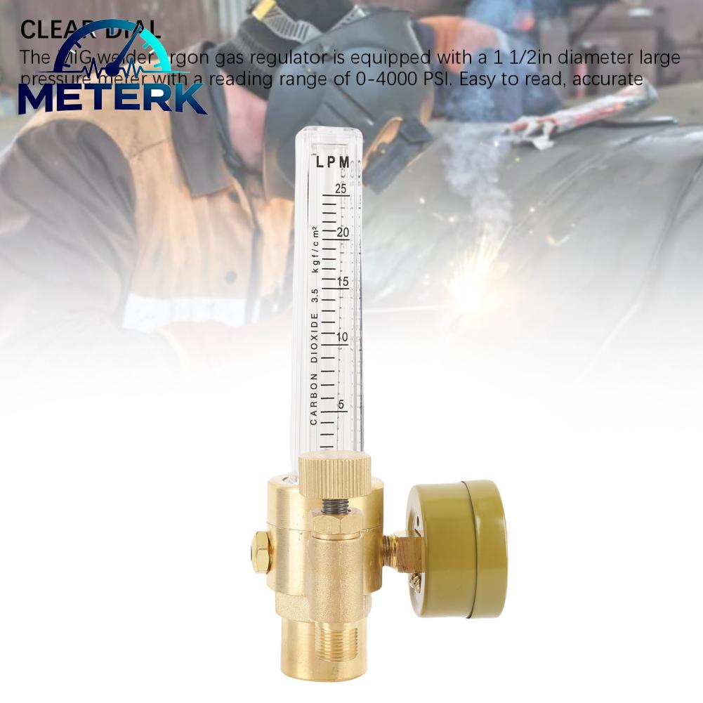 Meterk Argon Gas Regulator 5/8 Male Thread Argon Airflow Meter Professional 0-25L/min Easy To Read for MIG Welder Giá 693,000 Đồng*Miễn phí vận chuyển