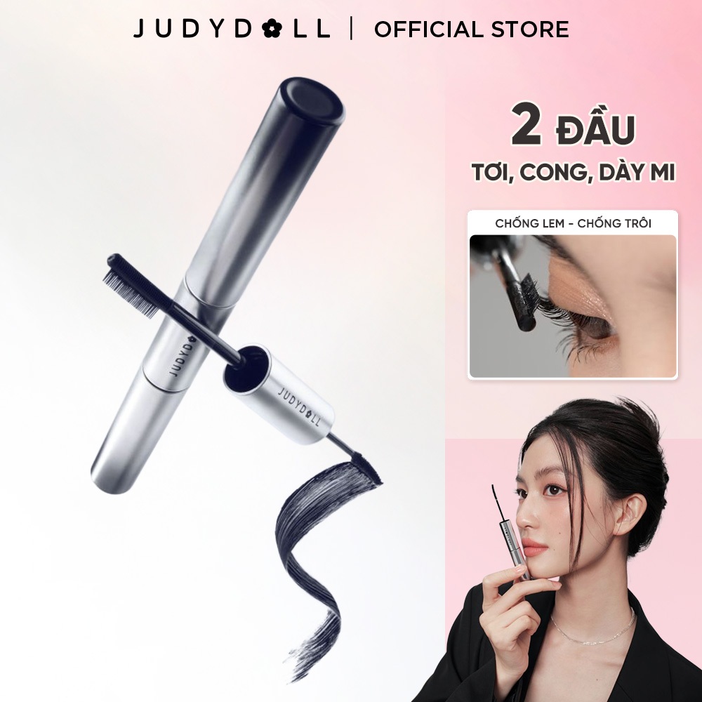  Mascara Hai Đầu JUDYDOLL 2g Chuốt Mi Dài và Tơi Mi Tự Nhiên Không Lem Trôi Không Thấm Nước 