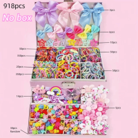 MIRELINA No Hurt Hair Hair Accessories Set Colorful High Elastic Girls Hair Bands Flower Kids Hair Accessories Princess Gift Set