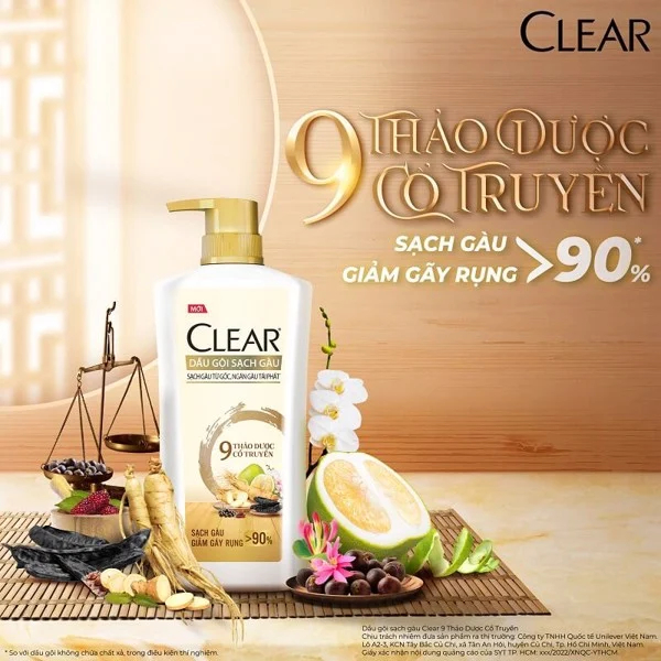 Dầu gội đầu clear 9 loại thảo dượᴄ quý 630gr