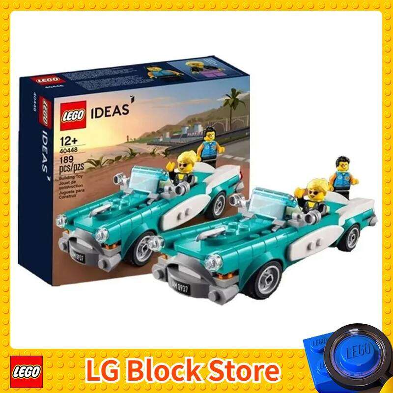 Chính hãng LEGO 40448 Ý tưởng Xe cổ điển thập niên 50 Bao gồm nhãn dán biển số và 2 minifigures làm quà sinh nhật cho trẻ em 189 mảnh