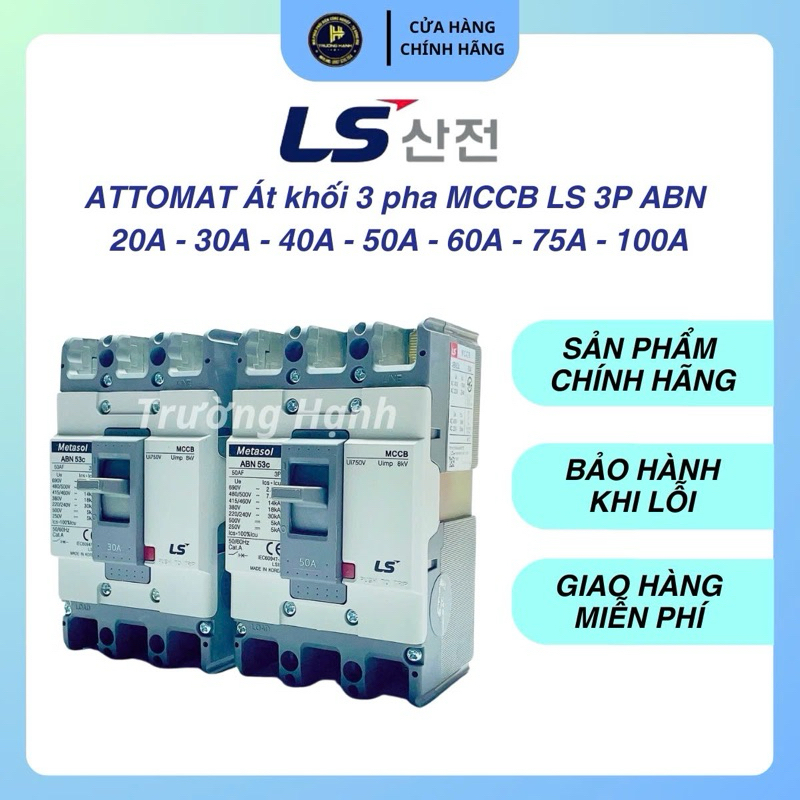 ATTOMAT Át khối 3 pha mccB LS 3P ABN 30-100A