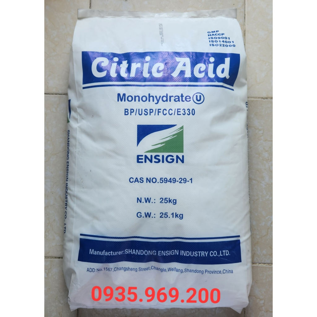 Axit Chanh, acid citric, bột chanh chất điều chỉnh độ pH, chất tạo độ chua, chất điều vị và bảo quản trong thực phẩm