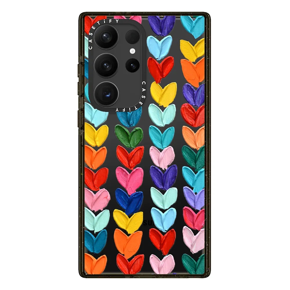aespa KARINA Casetify Retro Rainbow With Black Wavy Border Case