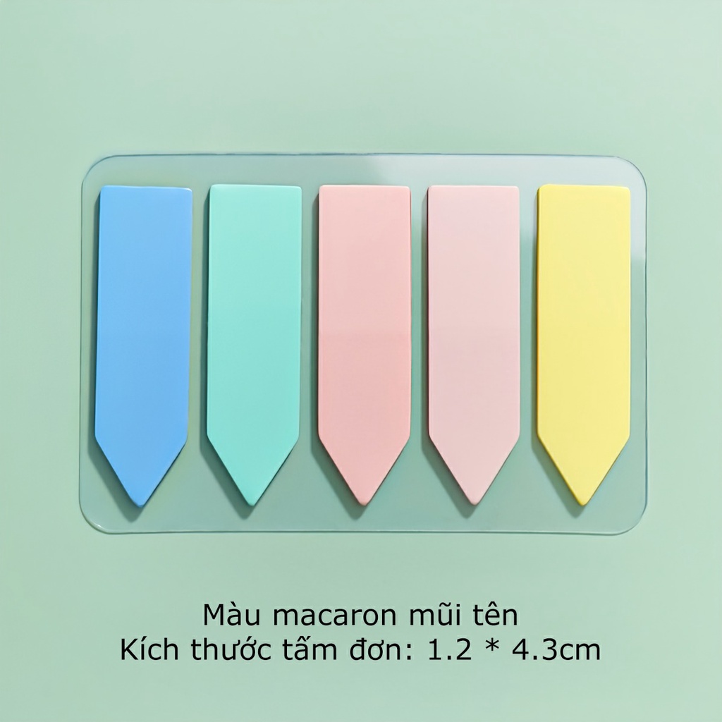 Giấy ghi chú màu trong suốt dùng đánh dấu trang sách tiện lợi -Lumbley