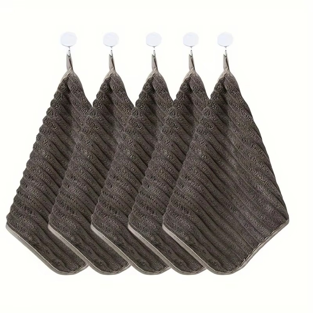 PIEPING 5PCS Siêu thấm hút Bộ khăn tay 11,811,8 inch Mềm mại Khăn lau và khăn rửa   Đồ dùng cần thiết hàng ngày Khăn treo phòng tắm dành cho hộ gia đình - 7