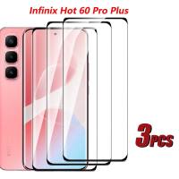 3-1Pcs For Infinix Hot 60 Pro Plus 3D Curved Tempered Glass Screen Protector for INFINIX Hot60Pro+ Hot50 Pro Plus Clear Full Cover Protective Film