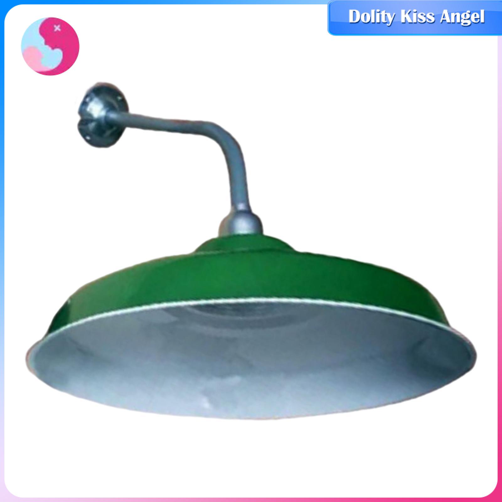 Dolity Vintage Enamel Light Shade Bulb Guard Green DIY Industrial Barn Lighting Fixture Easily Install Housewarming Gift Multi Functional Accessory