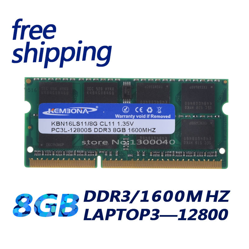 【Free Returns】 KEMBONA computer Laptop Memory DDR3L DDR3 8GB 1600MHz PC3-12800 1.35V KBN16LS11/8 Non-ECC CL11 SODIMM Intel Memory Ram