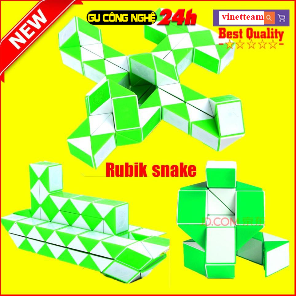 Đồ chơi Rubik Biến Thể Snake 24 tạo hình đẹp mắt, Đồ chơi Rubik rắn, Rubik que