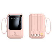 Mini Pin sạc dự phòng với bốn được xây dựng trong cáp 20000mAh dung tích lớn đồ sạc di động