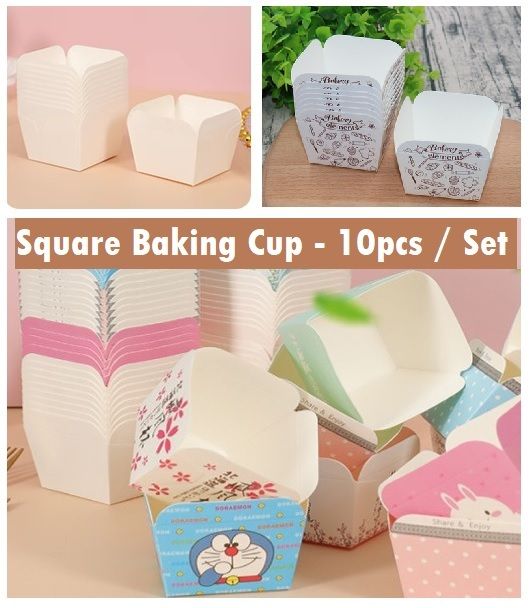 100pcs/pack Square Hokkaido Cake Paper Cup Baking Cups Hokaido