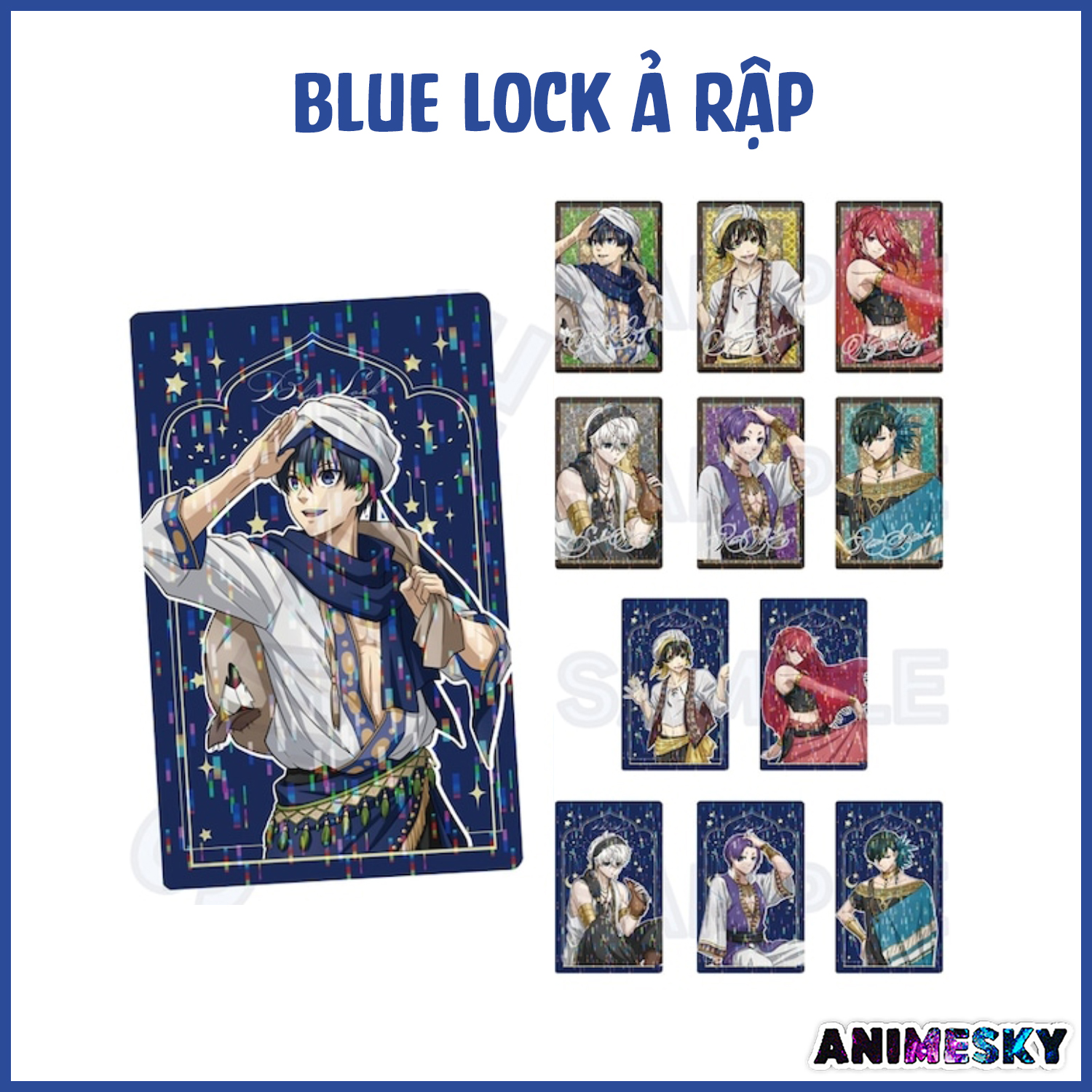 Pack thẻ nhân phẩm blue lock ả rập chính hãng - thẻ blue lock