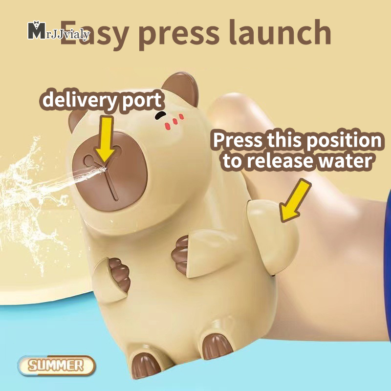 MrJJvialy Water gun water dolphin water gun water play toys baby bathroom bath outdoor spray water press toy gun ราคา  36 บาท*ส่งฟรี