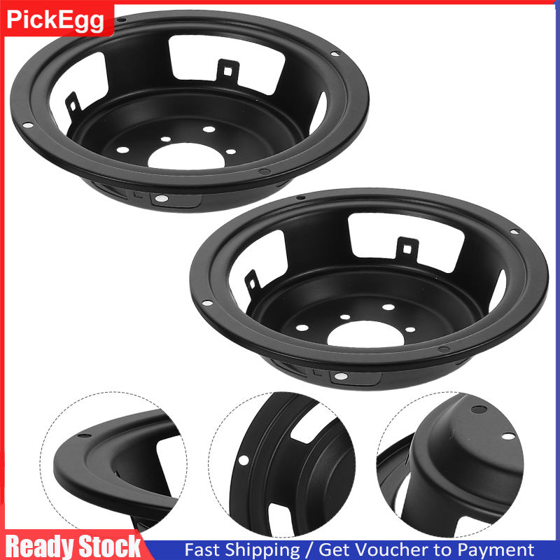 Pickegg 2 Pcs 5 Inch Round Iron Loudspeaker Frame for Audio Systems Circular Basket Car Supplies Vehicle Accessories Parts Auto