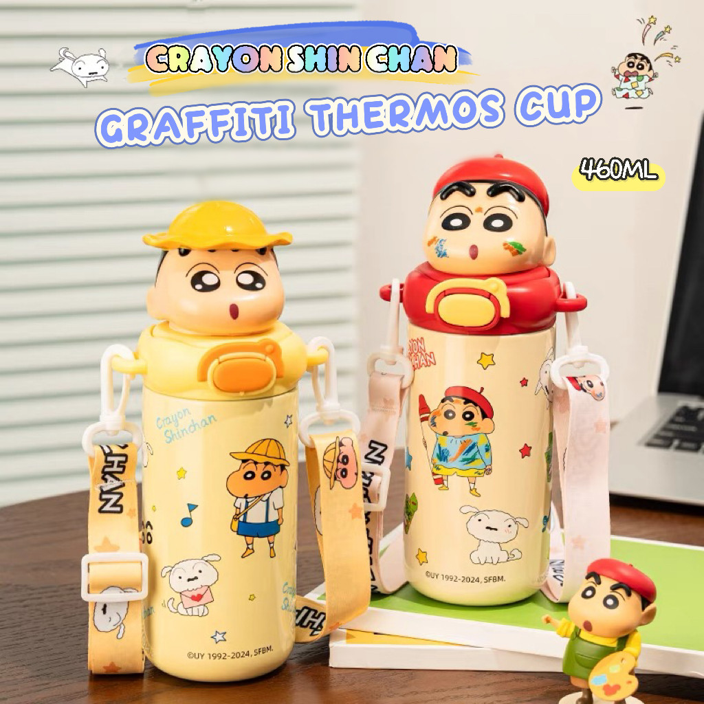 crayon shin chan สแตนเลส 304 ขวดน้ําเด็กแก้วน่ารัก ชินจัง ของขวัญ 52toys ราคา 289 บาท*ส่งฟรี