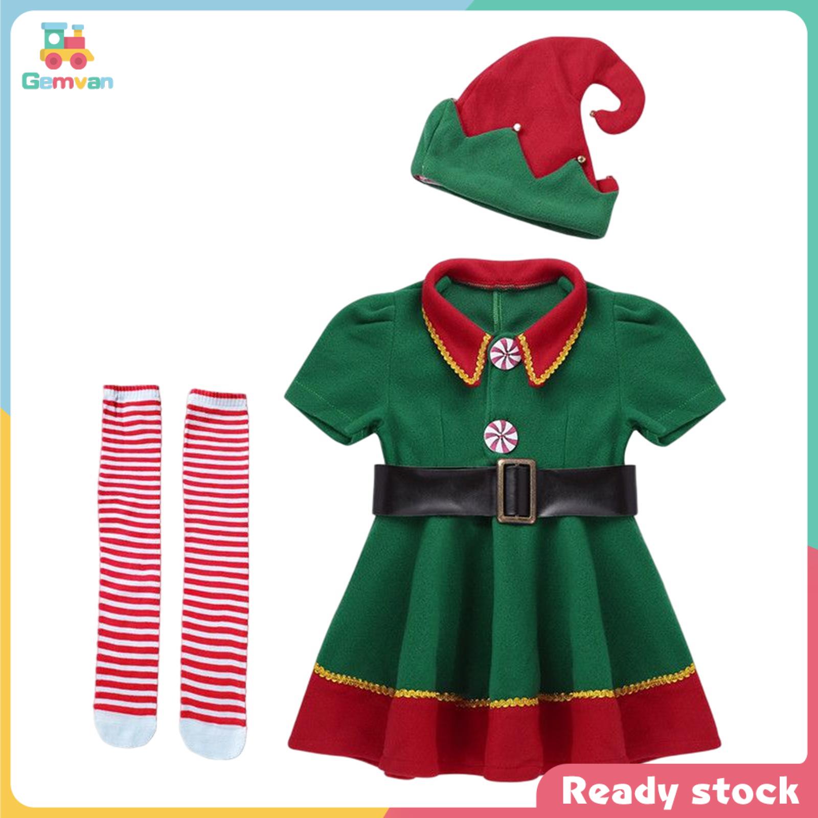 Gemvan Elf Christmas Costume Clothes Photo Props Cosplay for Party