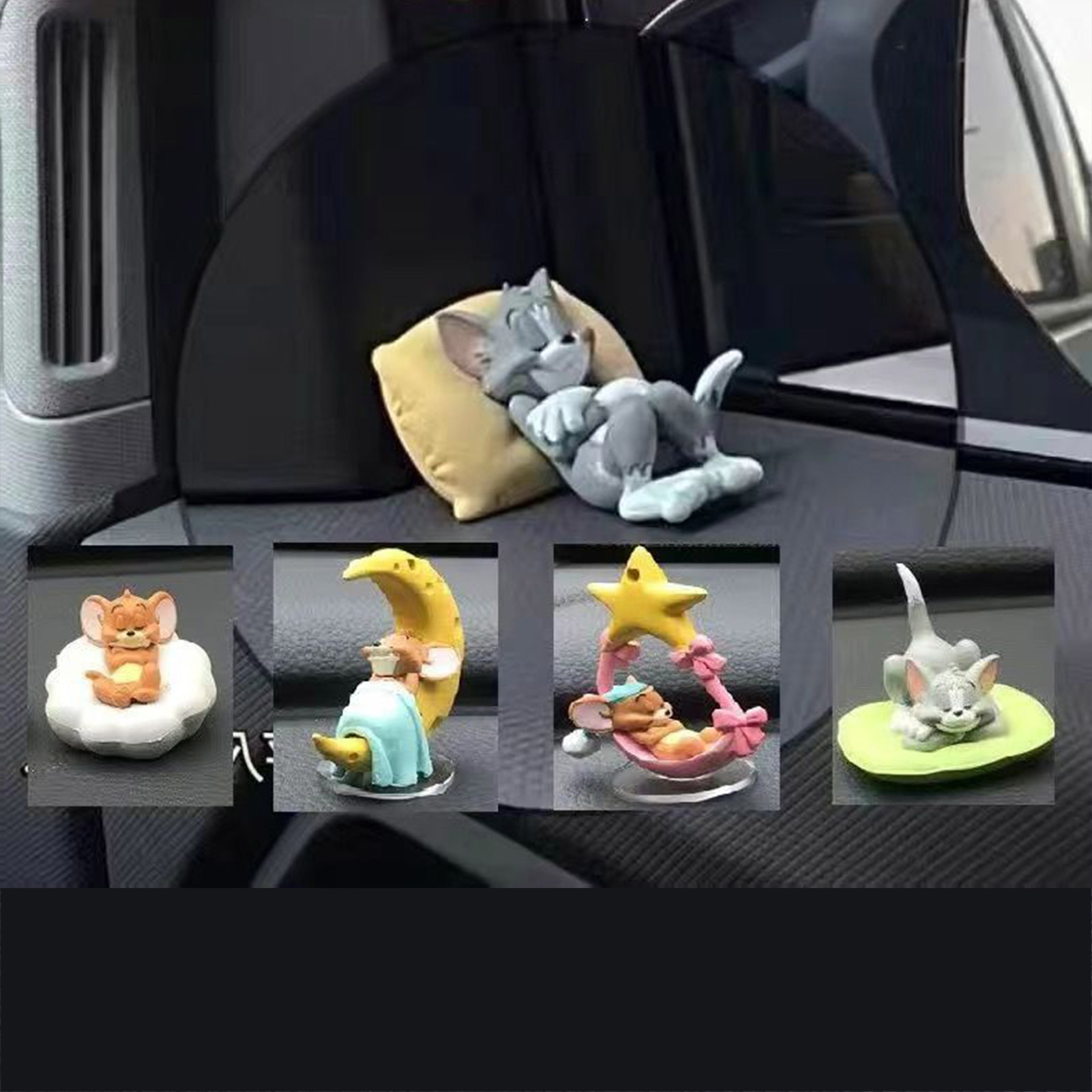 Tom and Jerry Resin Figure Set Cute Anime Cat and Mouse Figure Set