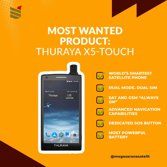 THURAYA X5 TELEPON SATELIT ANDROID Giá 39,887,000 Đồng*Miễn phí vận chuyển