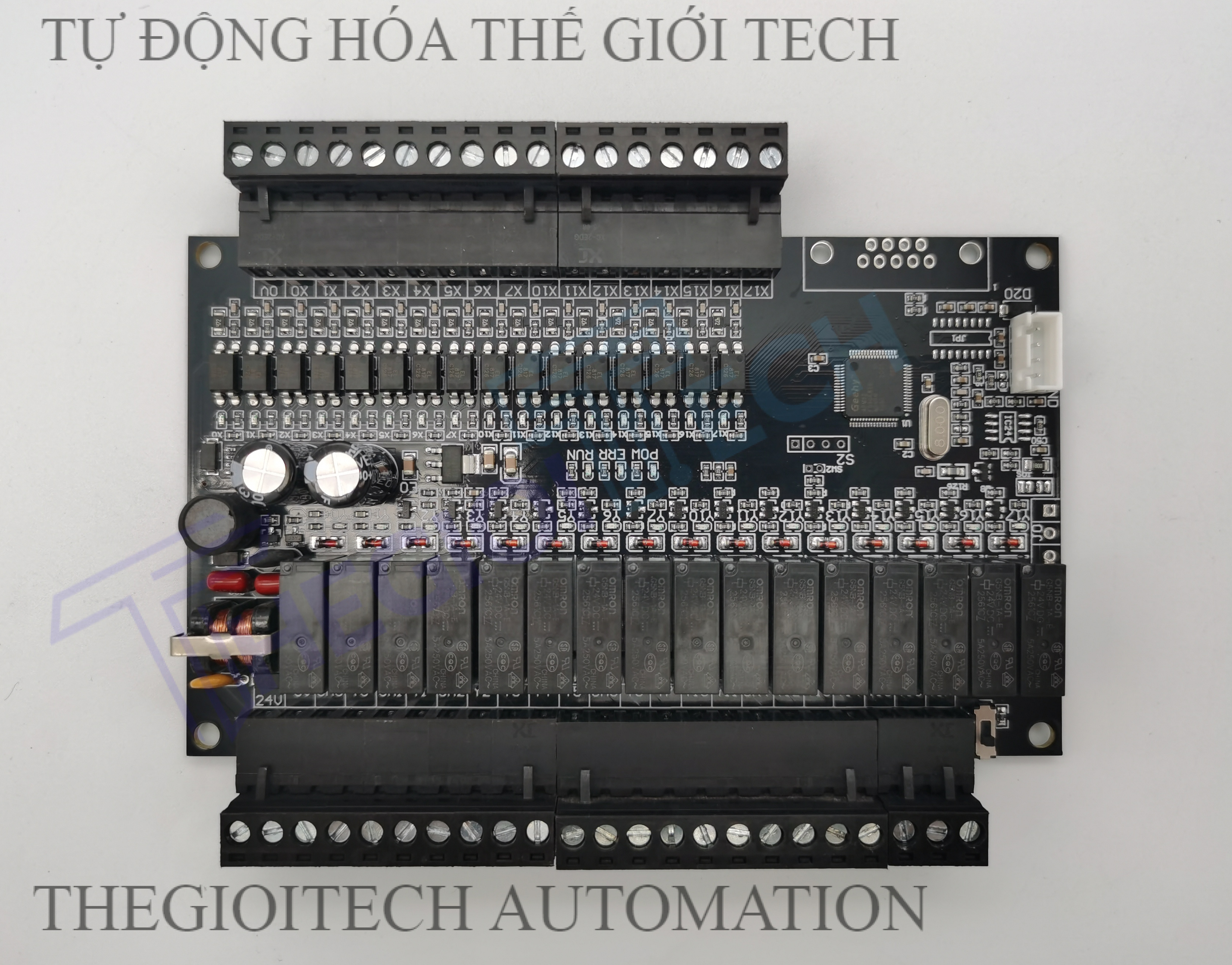 Board Lập Trình PLC HK HK2N FX2N 32MR 16 input 16 output relay 24V TTL RS232, GX Works2 Mitsubishi - 32MR TTL MẠCH TRẦN